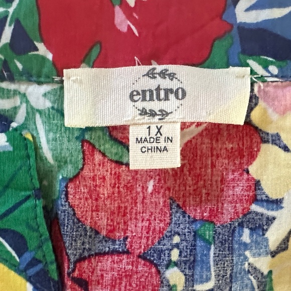 NWT Entro Lillian Floral Print Ruffle Sleeve Dress Size 1XL - Picture 10 of 11